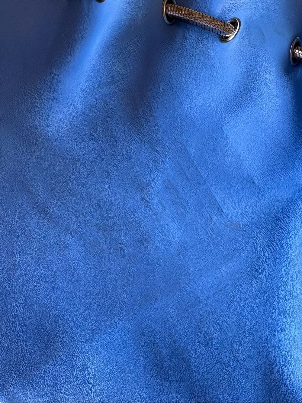Salvatore Ferragamo Blue Leather Drawstring Shoulder Bag Y2K Slouch Italy - Picture 14 of 14